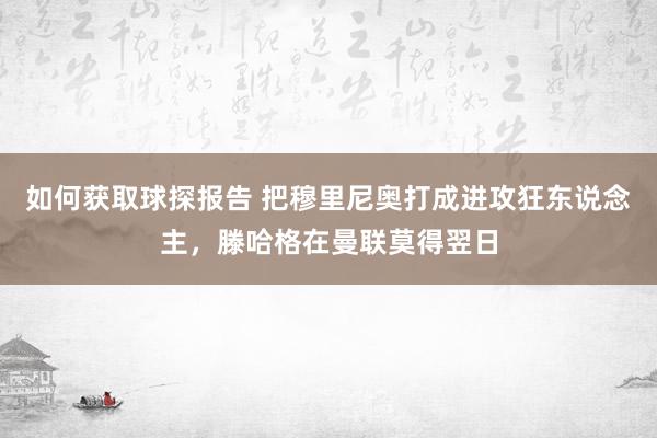 如何获取球探报告 把穆里尼奥打成进攻狂东说念主，滕哈格在曼联莫得翌日