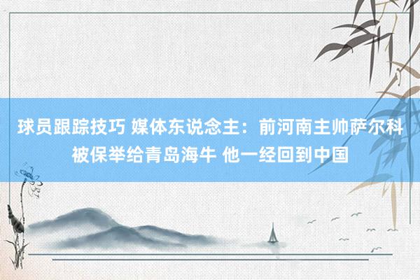 球员跟踪技巧 媒体东说念主：前河南主帅萨尔科被保举给青岛海牛 他一经回到中国