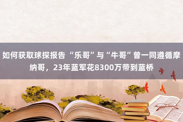 如何获取球探报告 “乐哥”与“牛哥”曾一同遵循摩纳哥，23年蓝军花8300万带到蓝桥