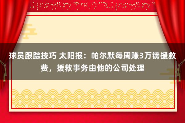 球员跟踪技巧 太阳报：帕尔默每周赚3万镑援救费，援救事务由他的公司处理