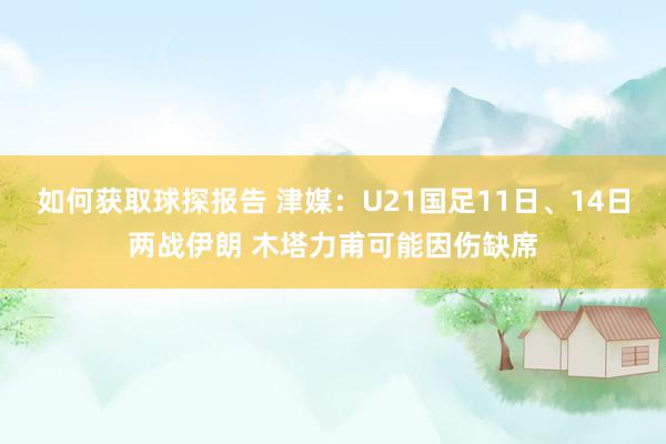 如何获取球探报告 津媒：U21国足11日、14日两战伊朗 木塔力甫可能因伤缺席