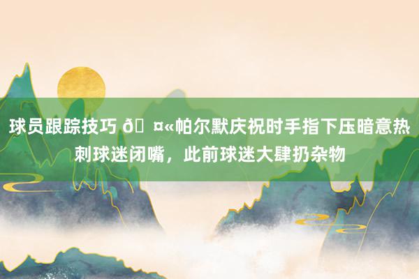 球员跟踪技巧 🤫帕尔默庆祝时手指下压暗意热刺球迷闭嘴，此前球迷大肆扔杂物