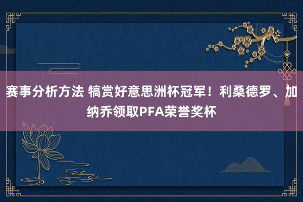 赛事分析方法 犒赏好意思洲杯冠军！利桑德罗、加纳乔领取PFA荣誉奖杯