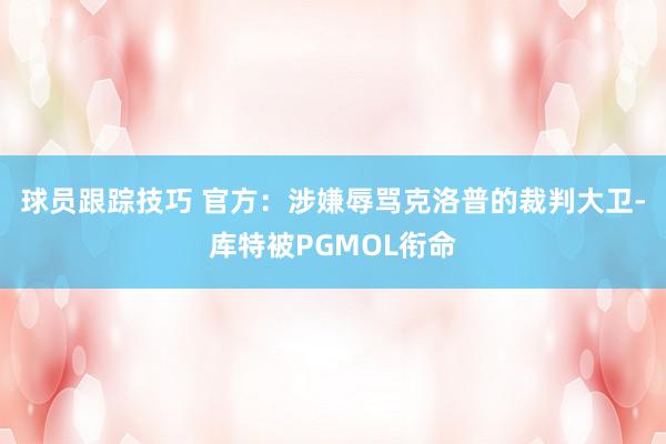 球员跟踪技巧 官方：涉嫌辱骂克洛普的裁判大卫-库特被PGMOL衔命